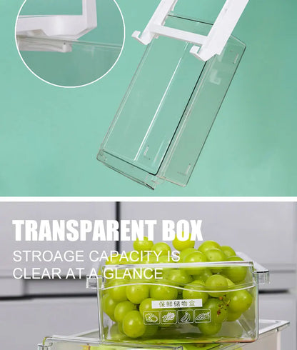 Fridge Slide Under Shelf Drawer Food Storage Organizer Box