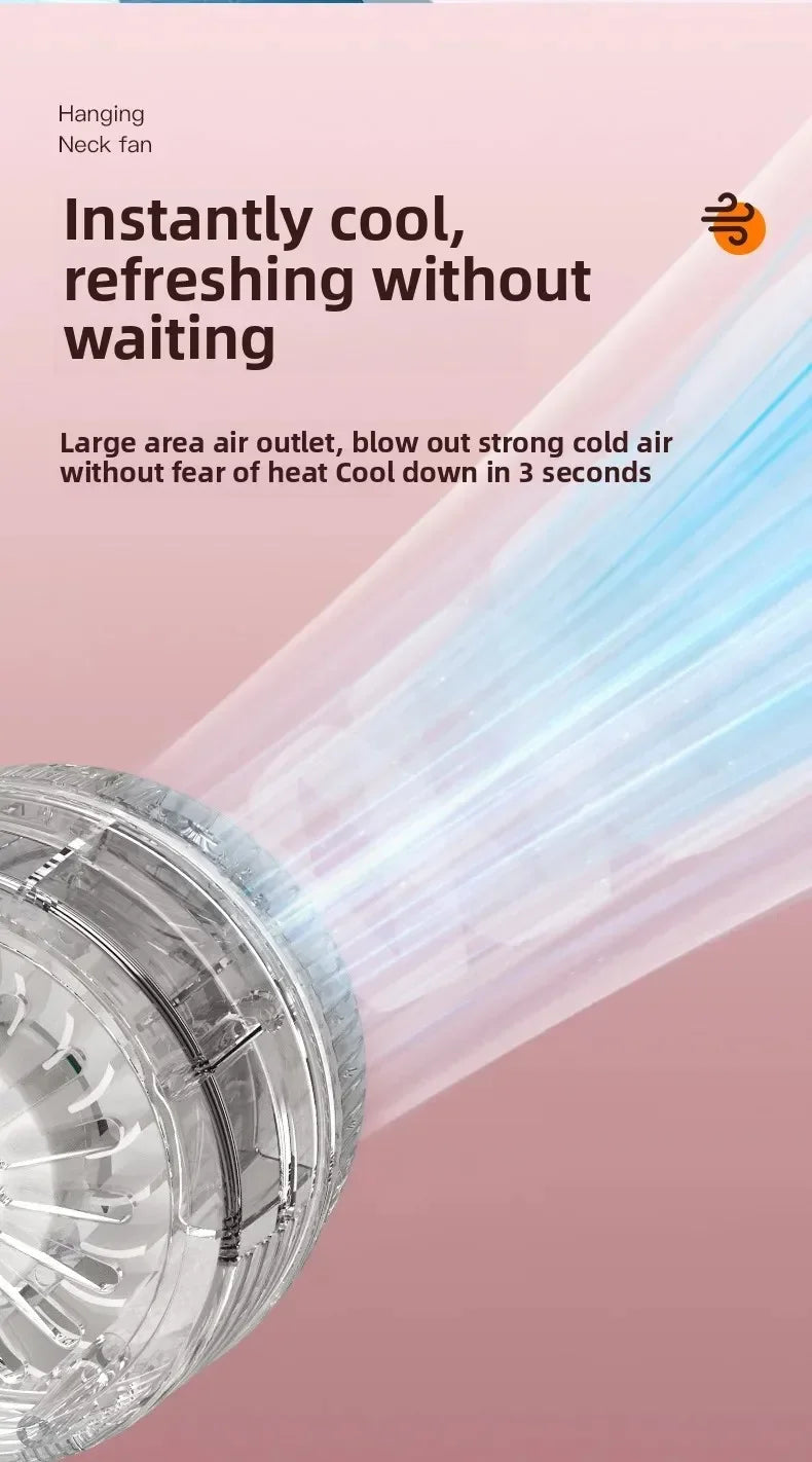 Clip-on Mini Waist Fan 3-Speed USB-C Rechargeable Portable Fan