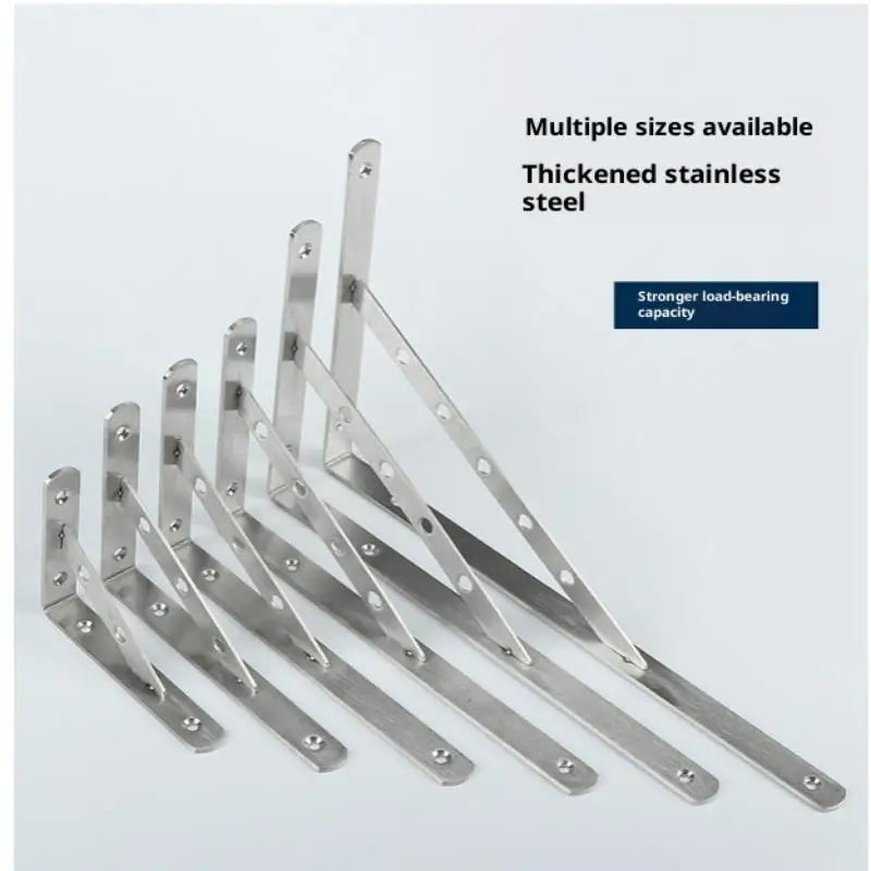 2Pcs Angle Bracket Heavy Duty For Wall Angle Bracket Stainless Steel L Type Bracket