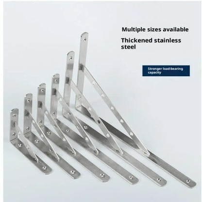2Pcs Angle Bracket Heavy Duty For Wall Angle Bracket Stainless Steel L Type Bracket