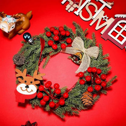 50/1PCS Christmas Artificial Branches Pine Needles Fake Plants Wreath Vine Rattan for Xmas Tree Gift Box Wedding Flowers Decor