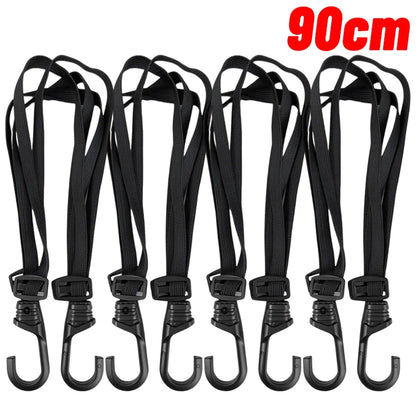 Motorcycle Back Seat Helmet Strips Elastic Rope Motorcycle Helmet Fixed Strap Adjustment Fix Rope Goods Strap Luggage Net 90cm