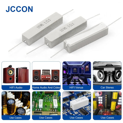 10W Cement Resistor 0.1Ω–10KΩ 5% Tolerance Ceramic Cement Resistance