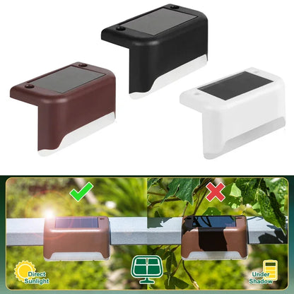 Christmas Outdoor Solar Decorative Light Deck Lights Garden Step Lamp Outdoor Balcony Fence Stairs Decoration Small Night Light