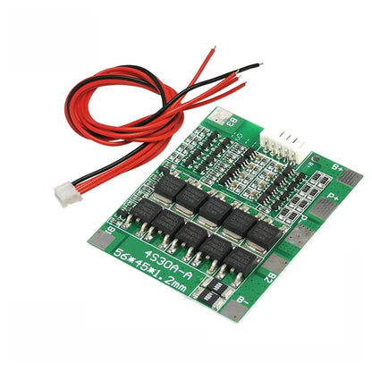 4S 14.8V 30A Li-ion Battery BMS Protection Board with Balancing for 18650 Packs