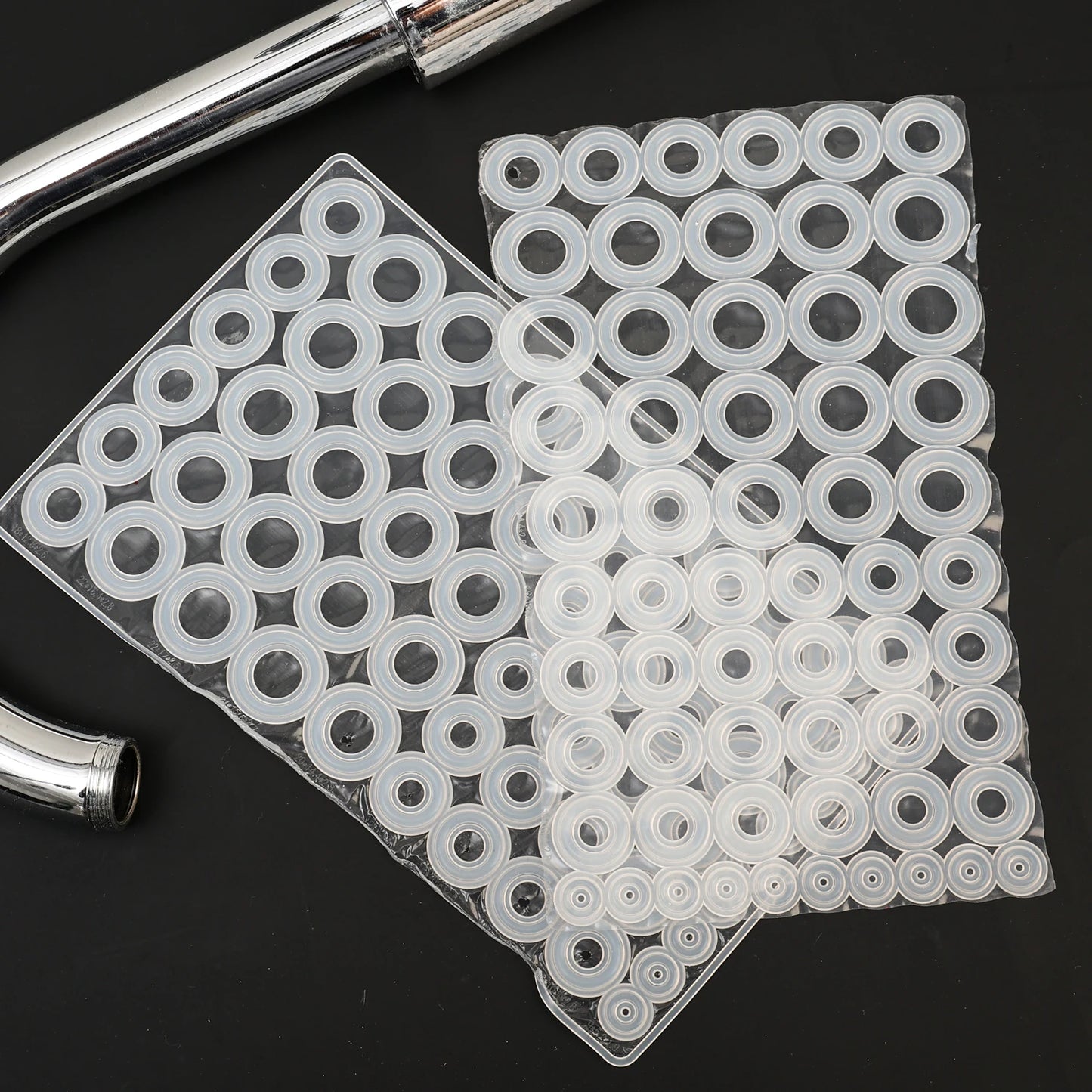 Silicone Flat Washers — Universal Leak-Proof Circular Seal Gaskets Hose Sealing Repair Kit 22/164pcs