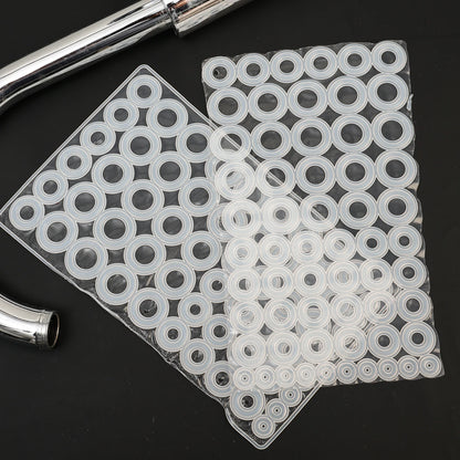 Silicone Flat Washers — Universal Leak-Proof Circular Seal Gaskets Hose Sealing Repair Kit 22/164pcs