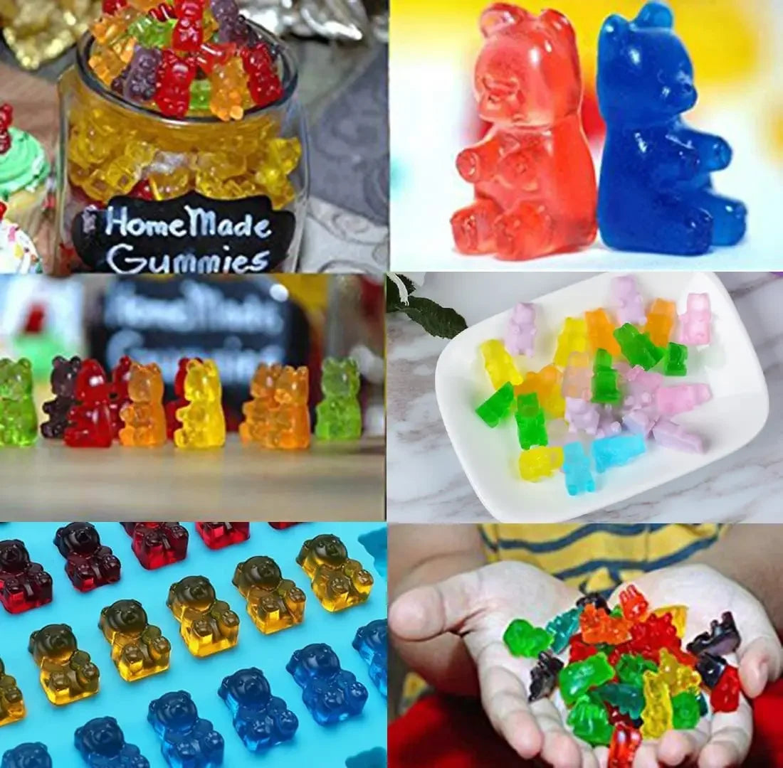 100/50x Candy Silicone Chocolate Mold Baking Supplies DIY Fudge Chocolate Candy Making Molds Gummy Bear Mold With Dropper Pastry