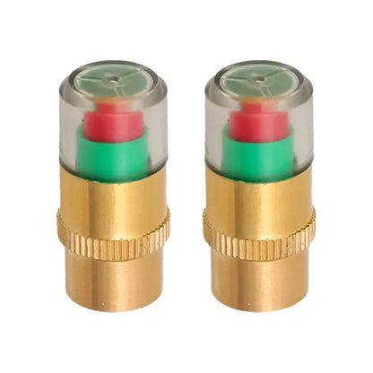 Car Tire Pressure Monitor Valve Stem Caps Sensor Indicator Eye Alert Copper Core Air Detection for Auto Motorcycle Safety Kit