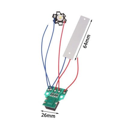 DC 3.7-5V Double LED Light Board with Switch DIY Lamp