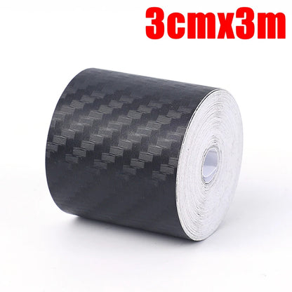 3D Carbon Fiber Sticker – Car Threshold Protective Film Anti-Scratch Waterproof Matte Black Nano Sticker Tape for Car Body