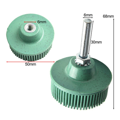 5 Pcs Polishing Brush Deburring Brush Abrasive Brush Set For Metal Aluminum Steel Iron Rubber Bristle Disc With Connecting Rods