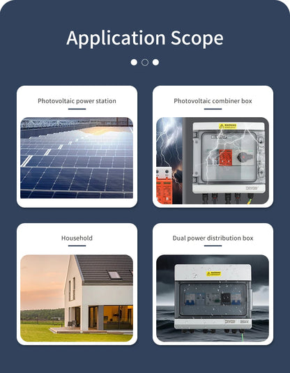 2P SPD DC 500V/600V/800V/1000V House Surge Protector Low-Voltage Arrester Device 10KA~60KA Protective Solar