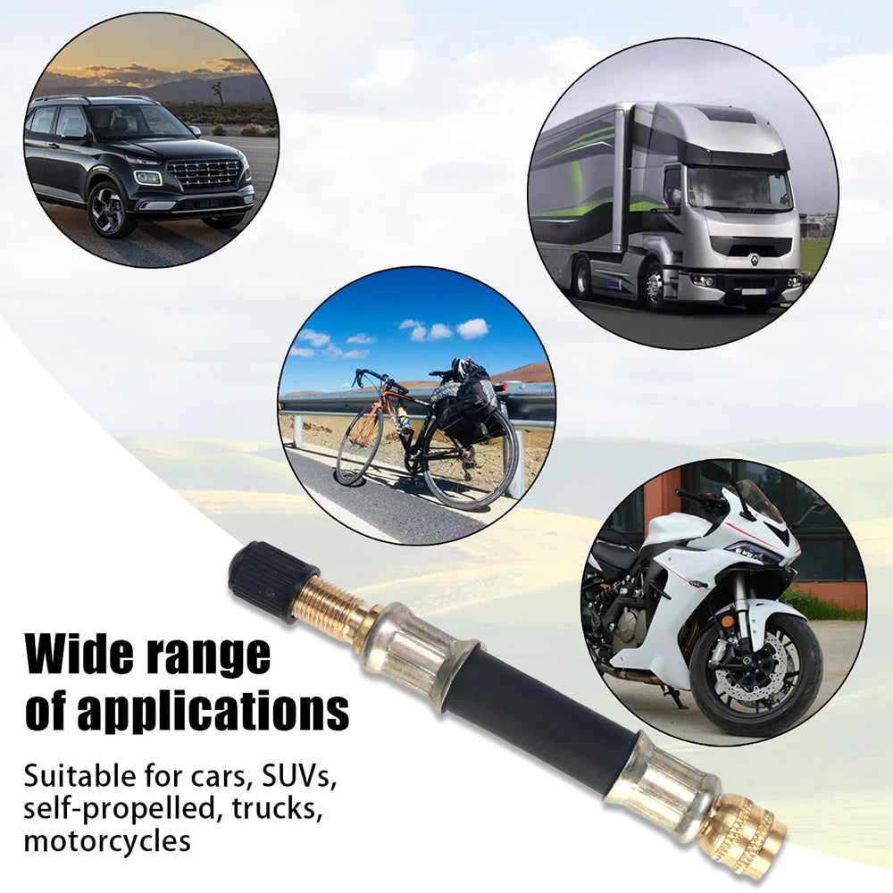 Flexible Rubber Tyre Valve Extension Tube 10/15/21cm for Cars & Trucks