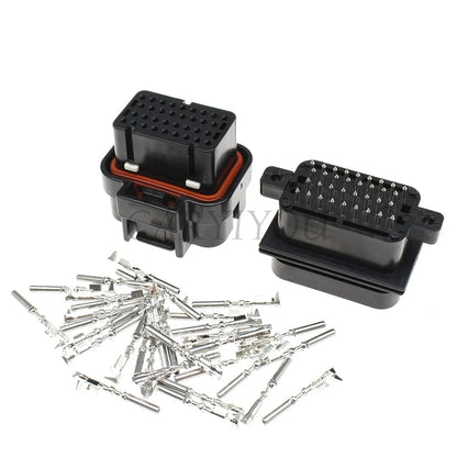 4-1437290-0 / 2-6447232-3 TE SUPERSEAL 34-Pin ECU Connector — Female Male PCB Socket Wire-to-Board Plug