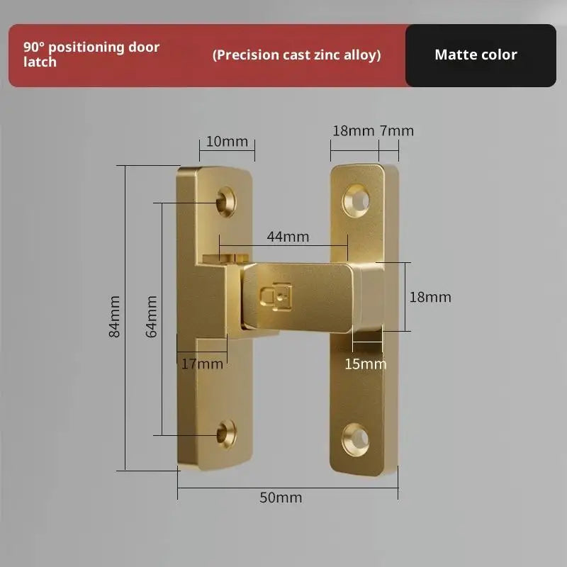 Latch Deadbolt Indoor Non-Punch Surface Mounted Door Lock Bathroom Sliding Door Buckle Snap Bolt Old-Fashioned Room Privacy Lock