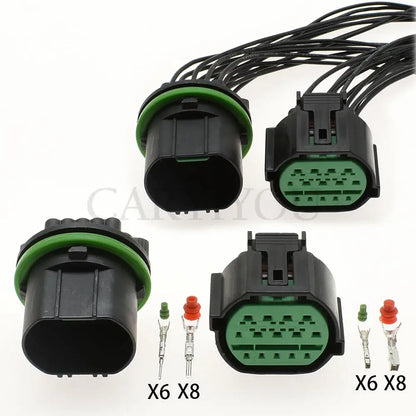 GL301-14021 / GL291-14021 Automotive 14-Pin Waterproof Headlight Connector — Hyundai / KIA LED Lamp Wiring Socket