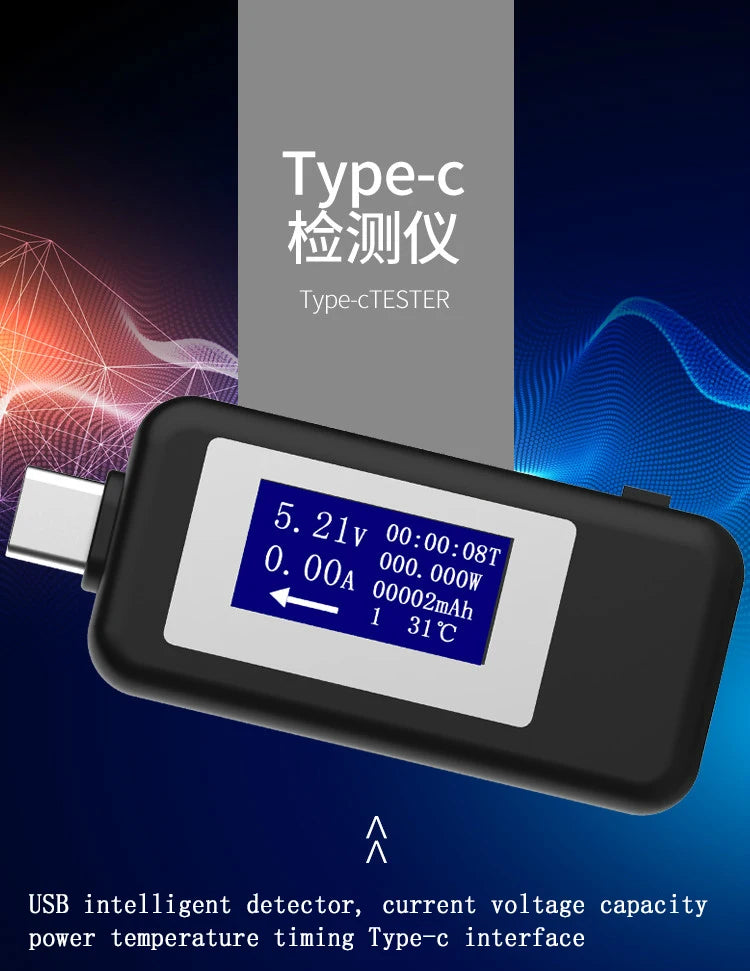 10-in-1 USB Digital Tester Voltmeter Ammeter for Power Bank & Charger