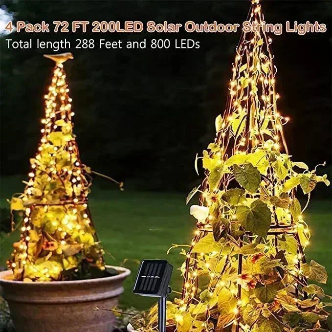 Solar LED Fairy Light Outdoor Waterproof Garland String Lights for Christmas Party Garden Decor