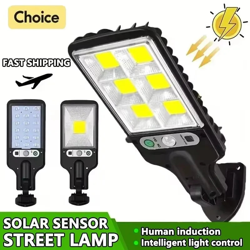 Outdoor LED Solar Light 72COB Motion Sensor Solor Wall Lamp with Remote Control 3 Modes for Garden Patio Yard Garage Lighting