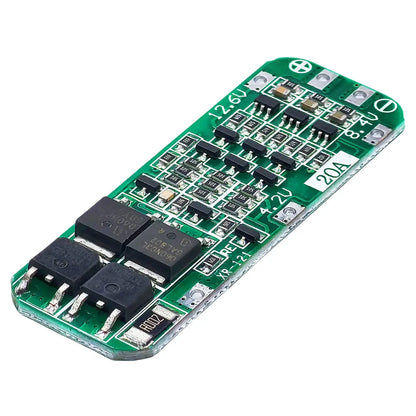 3S 20A Lithium Battery BMS Protection Board 3.6V-12.6V for 18650 Li-ion Cells and Drill Motors