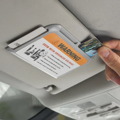 Car Sun Visor Card Holder Phone Number Clip Parking Organizer 1/2pcs
