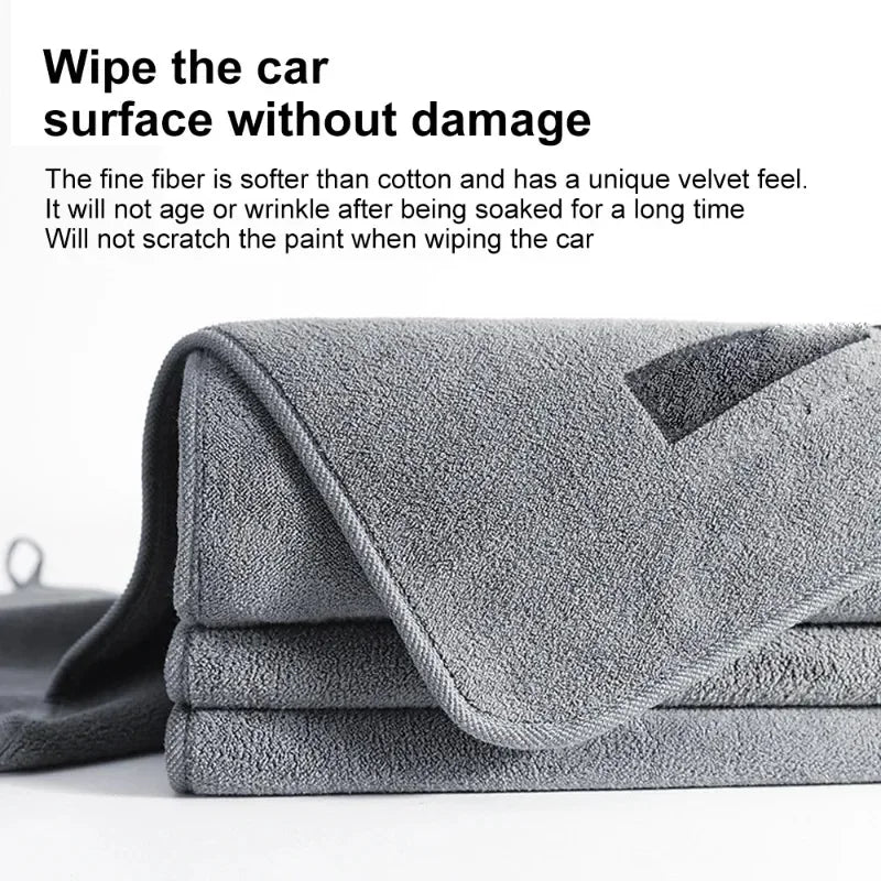 New High-end Microfiber Car Wash Towel Soft Drying Cloth Car Body Towels Double Layer Plush Thicken Water Absorption Car Rag