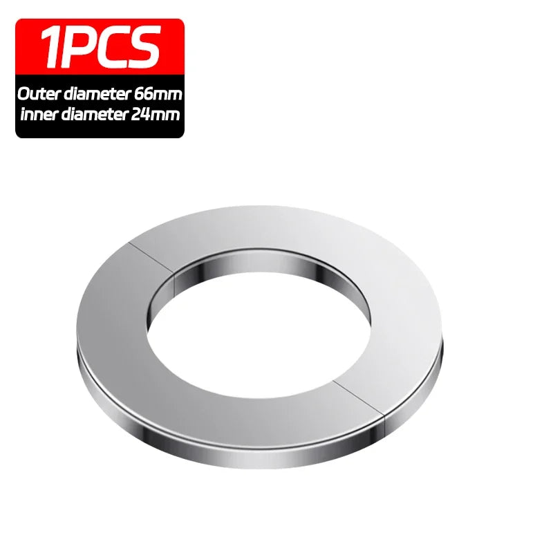 6/1PCS Self-Adhesive Stainless Steel Faucet Decorative Cover Shower Chrome Finish Water Pipe Wall Covers Bathroom Accessories