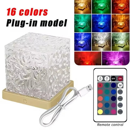 RGB 16 Color Charging Night Light Dazzling Bedroom Bedside Atmosphere Light Decor LED Light DIY Assembly Creative Gift Desk Lamp
