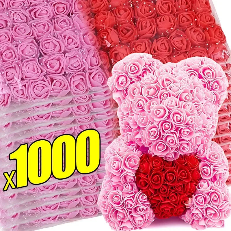 Artificial Rose Flower Heads Real Looking Foam Roses for DIY Wedding Baby Shower Centerpieces Party Home Decoration Wholesale