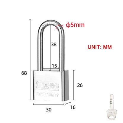 Stainless Steel Waterproof Padlock Same Key Open All Locks