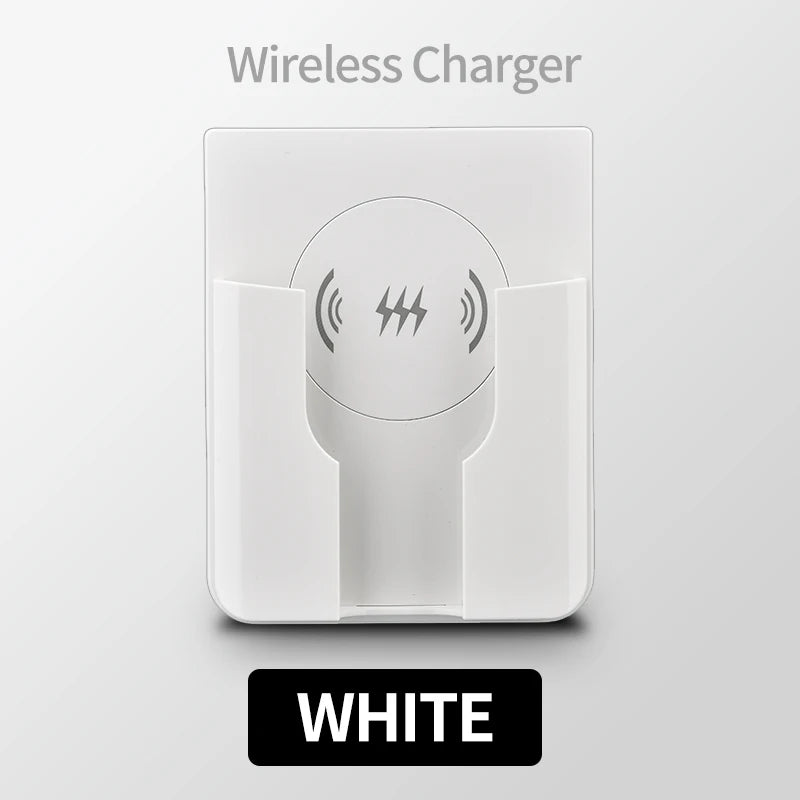 15W Wall Mount Wireless Charger Qi Universal Fast Charging Panel for iPhone Android Flush AC 110–220V In-Wall Phone Charger