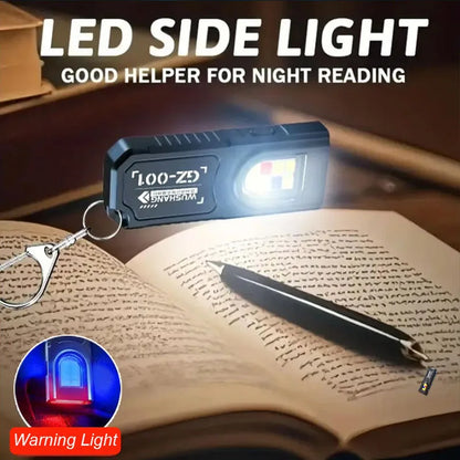 Mini Keychain Flashlight with Magnet Rechargeable Multifunction Torch Lamp Portable Clip on Flashlight Waterproof Camping Light