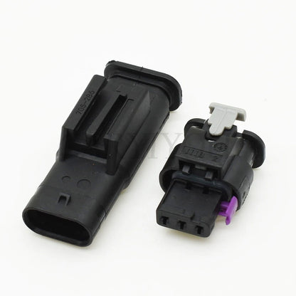 3-Pin 1.2mm Waterproof Electronic Connector 1718653-1 4F0973703A DJ7033WA-1.2 PA66 for VW Audi