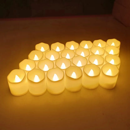 Flameless LED Candle Lights Creative Wishing Led Tea Lamp Warm White Halloween Wedding Christmas Decoration Candle Light