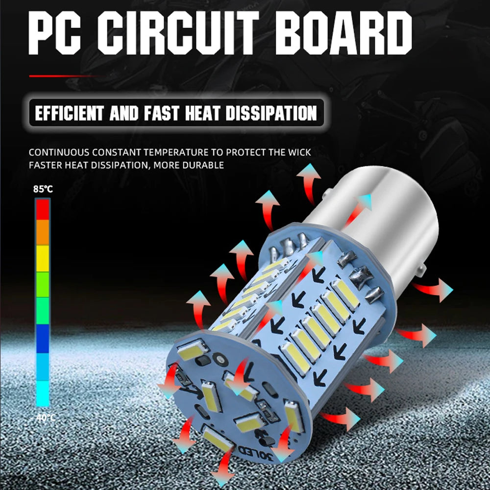 1/4pcs 1157 Strobe Brake Light Streamer BAY15D P21/5W DRL Reversing Parking Turn Signal Stop Tail Lamp for Auto Motorcycle