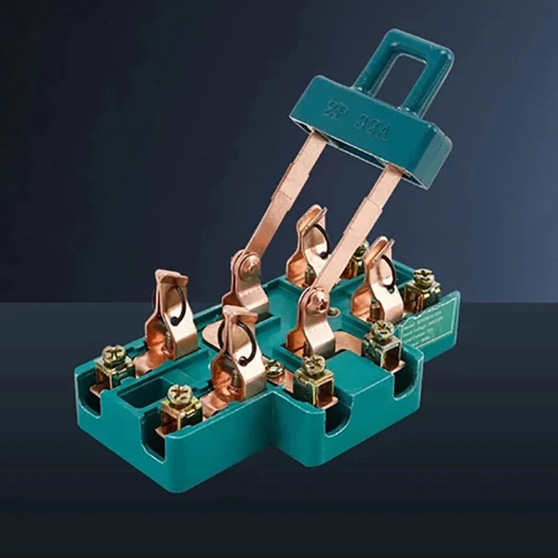 32A 63A 100A DPDT Cutter Safety Disconnect Switch  2 Pole Double Throw Knife Disconnect Switch Power Disconnect Switch
