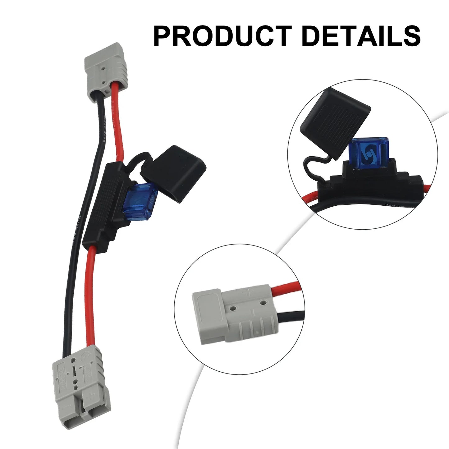 8AWG Power Cable Connector Reliable Performance Sturdy And Reliable Built-in MAXI Fuse Holder Easy To Use Secure Connection
