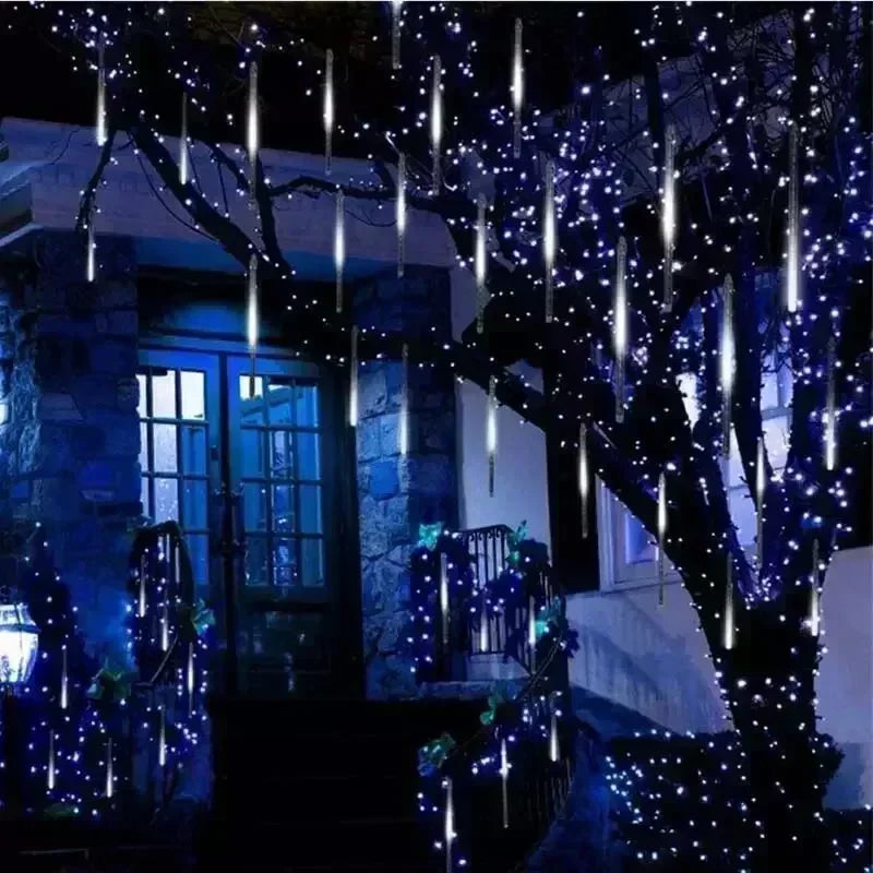 USB Powered LED Meteor Shower Rain Lights for Christmas New Year Decoration Garden Street Party Lighting