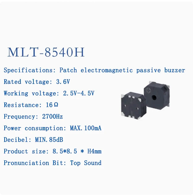 Active and Passive Electromagnetic Patch Buzzers MLT-4020 MLT-5018 MLT-5020 MLT-5030 5525 7525 8530 8540 9025 9032 9045 MLT9650