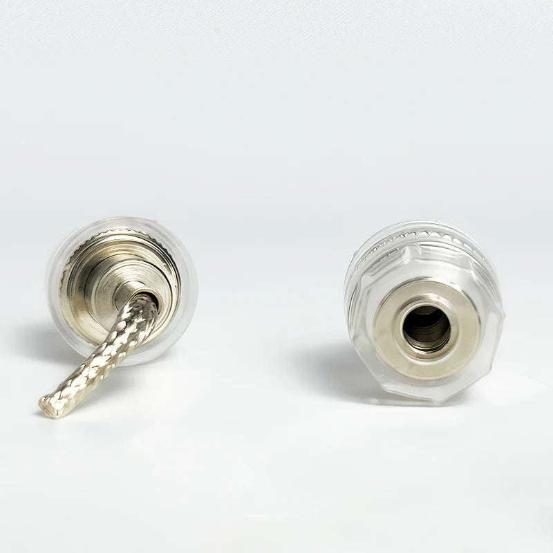 Clear Speaker Binding Posts with Banana Plug Sockets Gold-Plated Copper Terminals for Amplifier HiFi Audio Speakers
