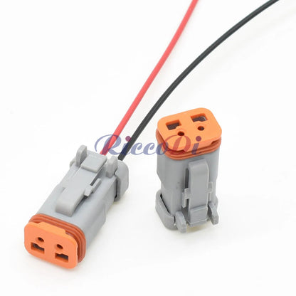 2 Hole Automotive Car Plug Female Socket Connector with Terminals Compatible with DJ7022HA-1.5-21