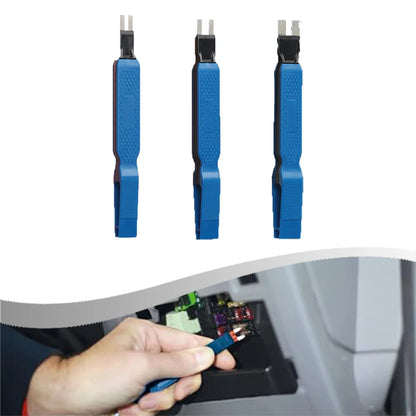 Diamond Coating Terminal Cleaner Kit On-vehicle Fuse Replacement Silver Fits Standard And Mini Fuses Textured Plastic Handles