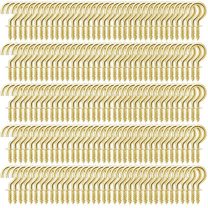 1000/50Pcs Mini Screw Hook Multifunctional Wall MountIron Screw-in Hanging Plants Holder Ceiling Hooks Cabinet Keys Cup Hanger