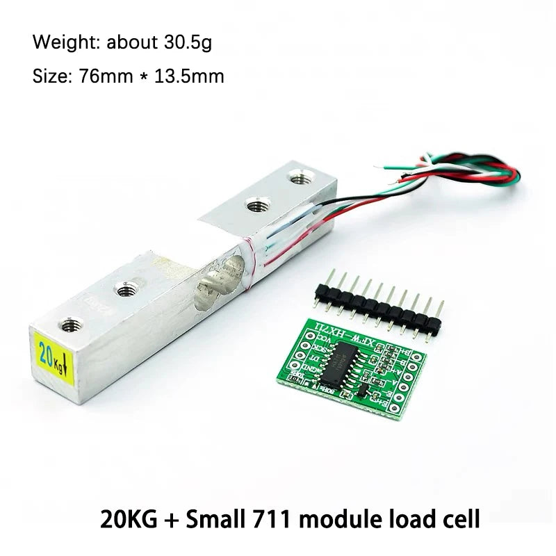 Small Range Weighing Pressure Sensor Module with HX711AD for 1-20kg Measurement