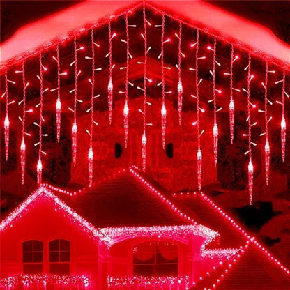 2026 Christmas Decorations Winter LED Icicle Curtain Light Festoon Garlands 0.3/0.4/0.5M Street Droop for New Year