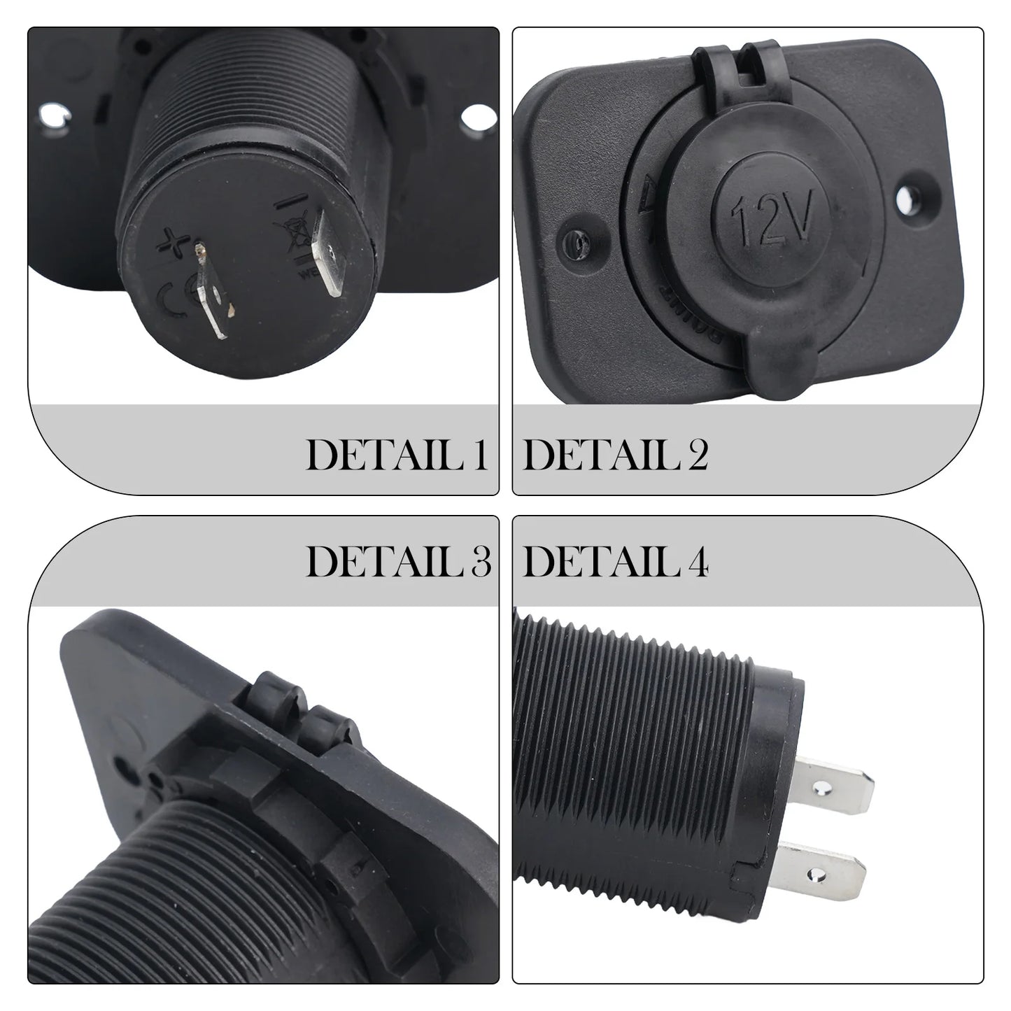 1pcs Waterproof 12V Car Socket USB Charger Power Adapter Socket With Cable For Ships Motorcycles Boats Lawn Mowers Tractors