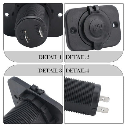 1pcs Waterproof 12V Car Socket USB Charger Power Adapter Socket With Cable For Ships Motorcycles Boats Lawn Mowers Tractors