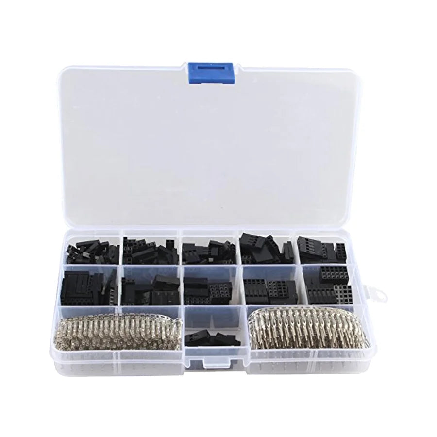 2.54mm Dupont Connector Jumper Wire Kit with Male/Female Crimp Pins and Header Terminal Connectors