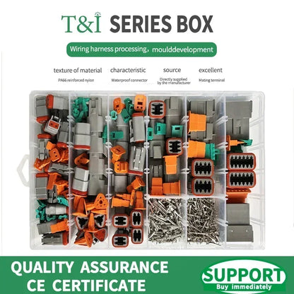 Deutsch DT Series Connector Combo Kit | DT04 / DT06 | 2–12 Pin Sealed Waterproof | 16–20AWG Terminals | Carrying Case